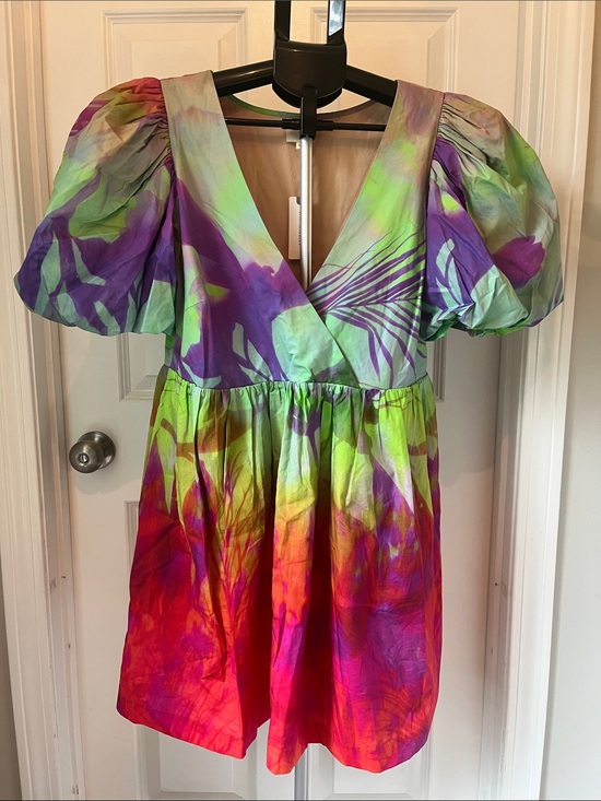 Plenty by Tracy Reese Dresses & Skirts - Plenty by Tracy Reese Anthropologie Tie-Dye Puff Sleeve Dress NWT — Size M